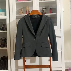 Express Editor One Button Lined Blazer